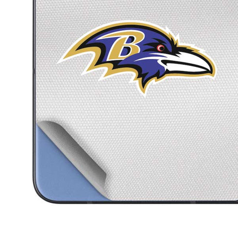 NFL Baltimore Ravens White Striped Galaxy Z Fold5 5G Skin